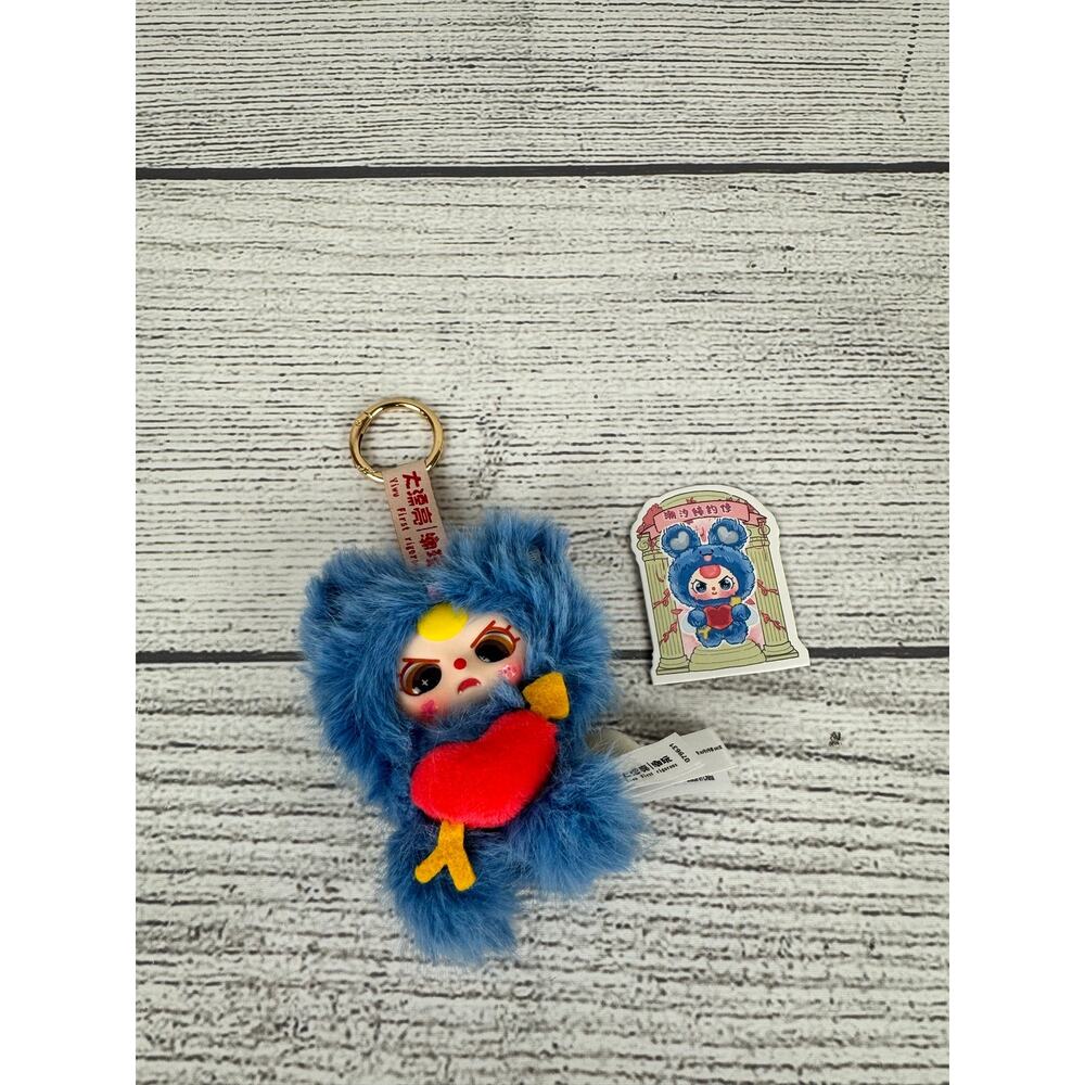 Baby Three Blue Cupid Vinyl Mini Plush Keychain